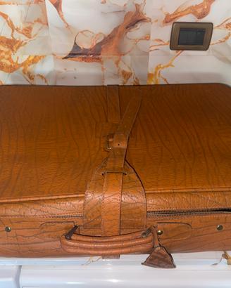 Set 3 valigie vintage anni 70 finto coccodrillo
