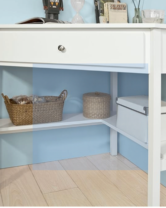 SCRIVANIA ANGOLARE con CASETTO e MENSOLA