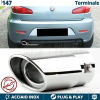 TERMINALE di Scarico ALFA ROMEO 147 Cromato Ovale
