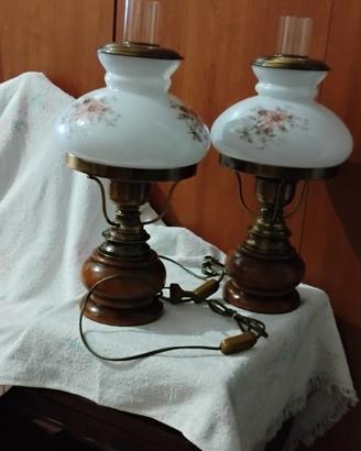 Coppia Lampade da tavolo vintage fine anni '80