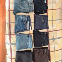 Lotto 8 pantaloni/jeans donna taglia da 30 a 40