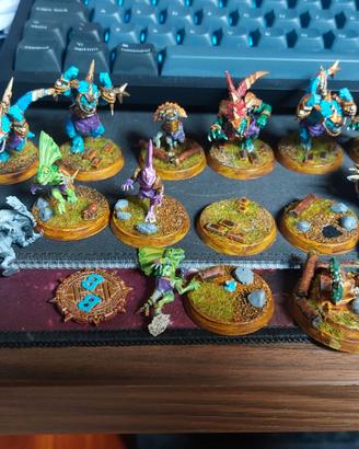 warhammer Blood Bowl - Lizardmen team well painted