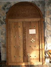 Portone in legno intarsiato (nr.10)