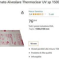 Plastica Lexan thermaclear Sp.10 1500x2100