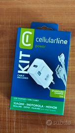 Caricabatterie Cellularline 18W + Cavo USB-C