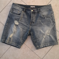 Shorts pantaloncini donna jeans con strappi