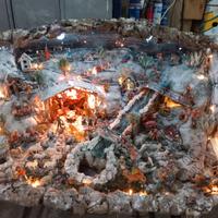 presepe artigianale in botte legno