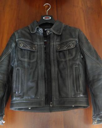Giacca in pelle moto donna mtech