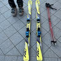 sci 140 cm Fischer, scarponi e racchette