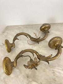 Coppia di Applique Antiche in Bronzo