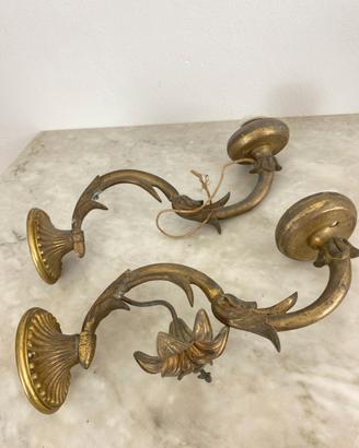 Coppia di Applique Antiche in Bronzo