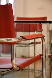 Set 4 Sedie di Design Originali Polflex - Rosso