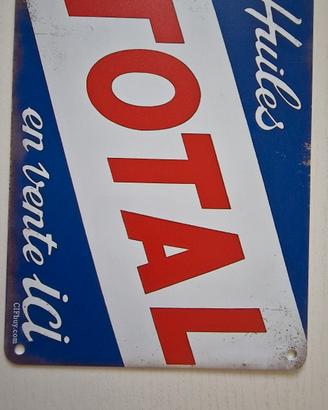 Targa in metallo TOTAL auto vintage 
