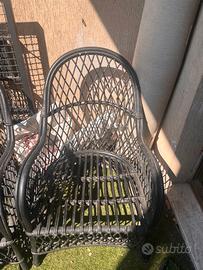 2 Poltrone in rattan nero – Buone condizioni – €20