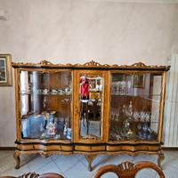 Cristalliera in radica stile barocco anni ’50