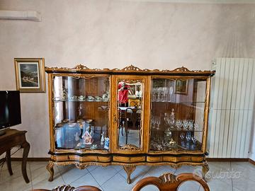 Cristalliera in radica stile barocco anni ’50