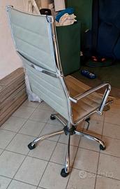 Sedia da scrivania in pelle