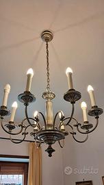 Lampadario classico in peltro