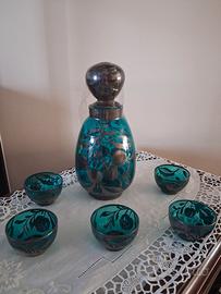 Vaso bottiglia per ciliegie  / sciroppi anni '20 c
