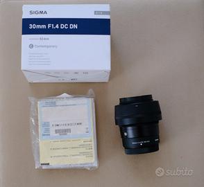 Obiettivo Sigma 30mm 1.4 per fujifilm