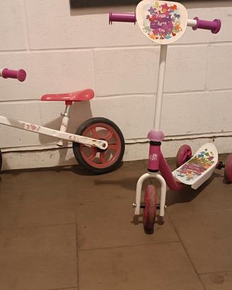 bici 12" + monopattino 3 ruote