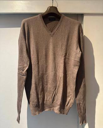 Maglione a V Lana e Cashmere