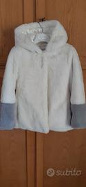 cappotto bimba con cappuccio anni 6/7 122cm