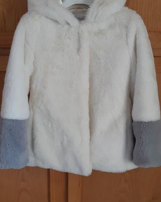 cappotto bimba con cappuccio anni 6/7 122cm