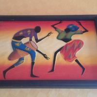 QUADRI E STATUA AFRICANA