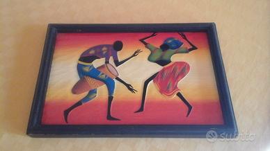 QUADRI E STATUA AFRICANA