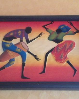 QUADRI E STATUA AFRICANA