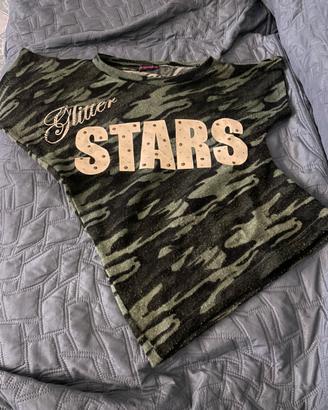 maglione militare a maniche corte