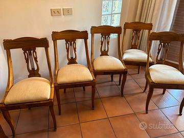 Sedie in legno di ciliegio