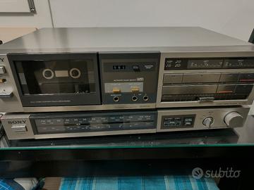 piastra cassette e tuner Sony