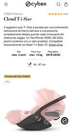 Ovetto,seggiolino auto cybex
