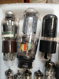 Lotto valvole termoioniche miste vintage audio