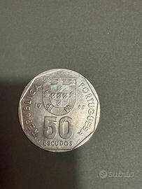 Moneta 50 escudos portoghesi