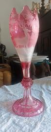 antico grande vaso di Boemia del 19 secolo 