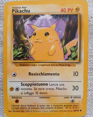 Carte Pokemon - Pikachu 1999