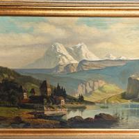 Quadro dipinto olio tela antico 1930-40