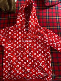 felpa supreme in collab con luois vouitton