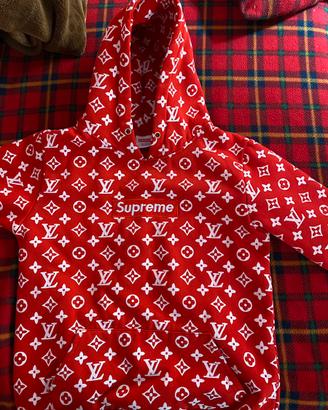 felpa supreme in collab con luois vouitton