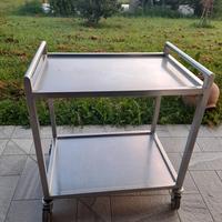 carrello professionale di servizio in acciaio inox