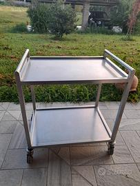 carrello professionale di servizio in acciaio inox