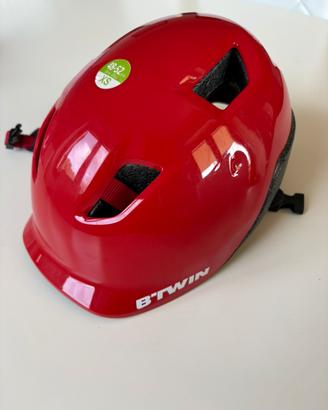 Casco bici bambino rosso btwin XS