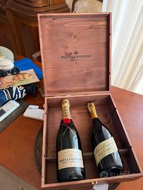 Coppia di bottiglie moet anni 90