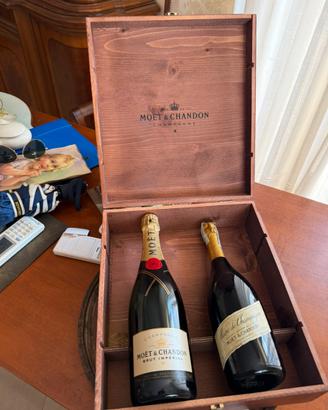 Coppia di bottiglie moet anni 90