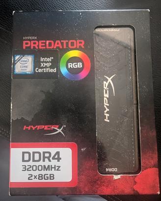 RAM 16G PC -> ddr4 3200MHz 2x8GB hyperx predator