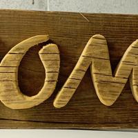 Scritta in legno "HOME"