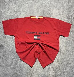 T-shirt Tommy Jeans Originale - Rosso Acceso - Tag